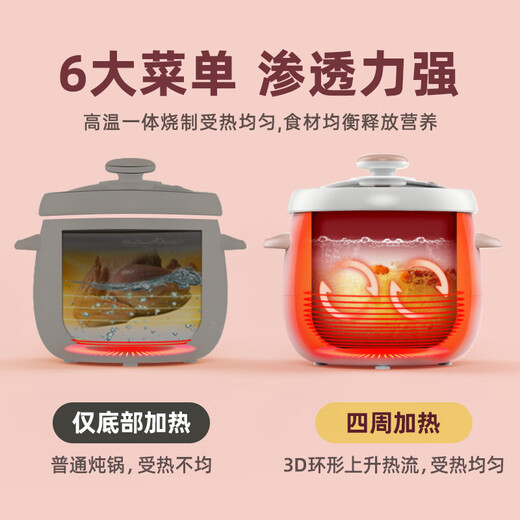 Tianji (TONZE) electric stew pot, electric stew pot, soup pot, stew pot, baby porridge pot bb pot, porridge health care, household smart reservation, ceramic pot DGD15-15DD 1.5 liters