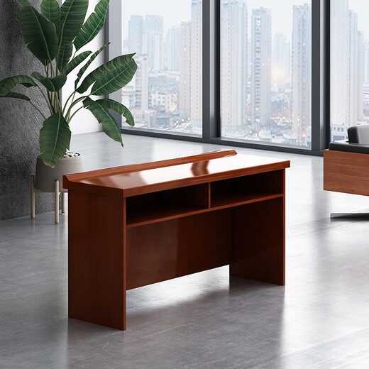 臻远 ZY-TZ-01 条桌培训桌会议桌听讲桌油漆贴木皮家具1.8m 红胡桃色