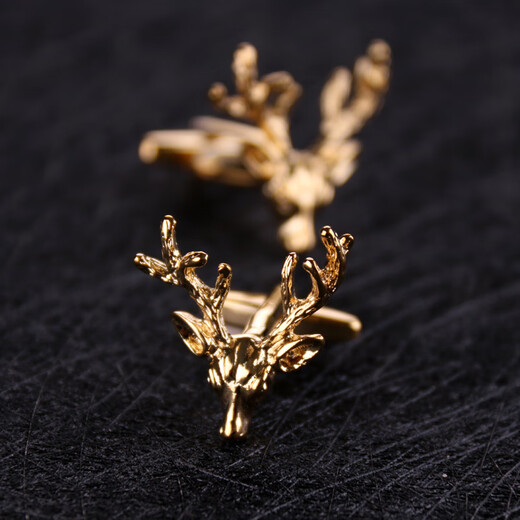 Lieshang Lucky Deer French cufflinks and cuffs for men, light luxury business suit cuff buttons, shirt cuffs, silver snowflake cufflinks