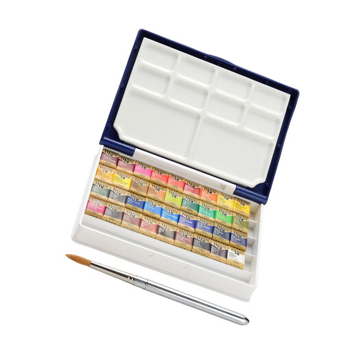 Holbein Holbein Solid Watercolor Pigment 36 Colours (Resin Box) PN698 Artiste au niveau de la peinture professionnelle importée du Japon multicolore