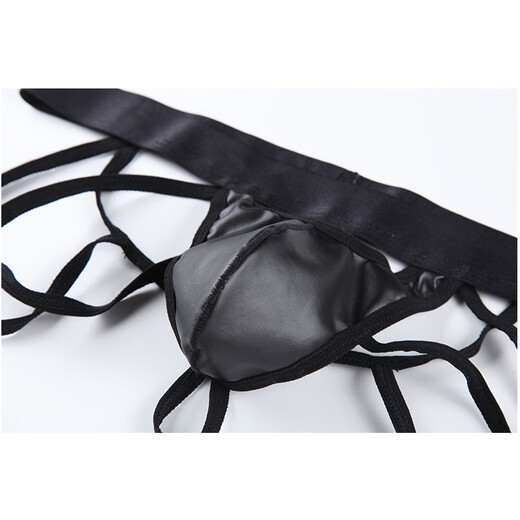 Pleasing the trend of fashionable personality T-string imitation leather U protruding arm T-pants men's underwear sexy and interesting pair 1042-SD-mesh style M suitable for 90-110Jin Jin is equal to 0.5 kg