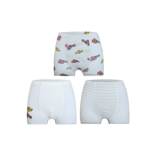 
Aimer KIDS underwear Modal 3-pack gift box for children's underwear for men and girls' underwear for mid-waist flat-angle briefs 3A antibacterial A men's flat-angle crotch-racing AK223B675 3 pieces 130