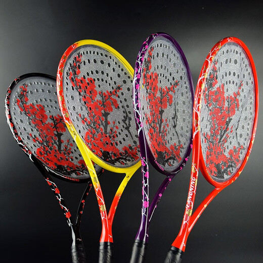 Ronning Professional Tai Chi Soft Racket Ensemble 168 Trou Full Carbone Débutors d'âge moyen et de fitness âgé 655 Surface de prise multi-trous de 168 trou Blossom Plum jaune rouge (ensemble)