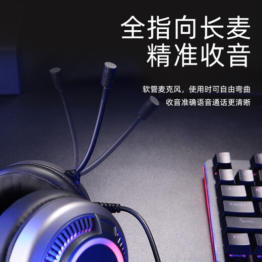 Dareu EH719EH718 Gaming E-Sports-Headset-Computerkabel mit Mikrofonhör- und Tonverteidigungsposition CSGO Virtual 7.1 Kanal EH719RGB Version Single USB-Schnittstelle Offizieller Standard