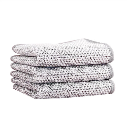 Qianhui double-layer silver wire rag kitchen imitation steel ball artifact dishcloth special cleaning pot cloth 10 people bought it