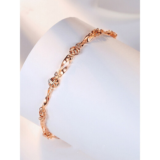 Shlessler luxury jewelry, gold bracelet for women, gift for wife, girlfriend, Chinese Valentine's Day, high-end jewelry, birthday gift, flower bracelet, engraving/brand packaging