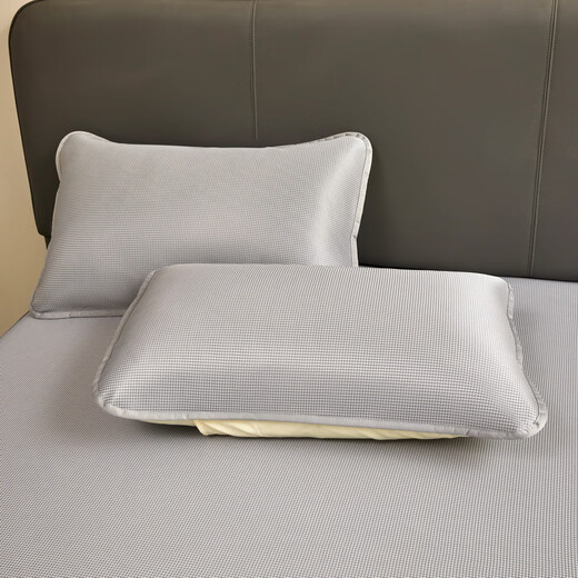 Sailotou Class A Summer Ice Silk Mat Sheet 15m Bed New Summer Soft Mat Washable Children and Infants Available Fitted Balloon Mo Gray Single Product Fitted Sheet 90*200cm