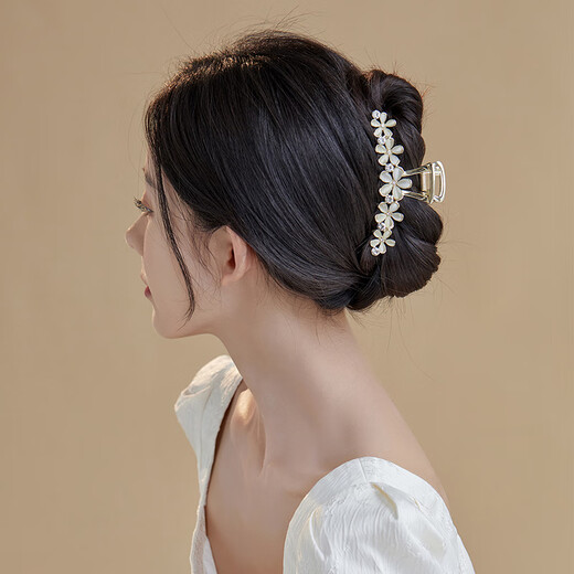 Chimera (CHIMERA) Elegant Flower Shark Clip Light Luxurious Clip Back of the Head Hair Clip Girl Birthday Gift