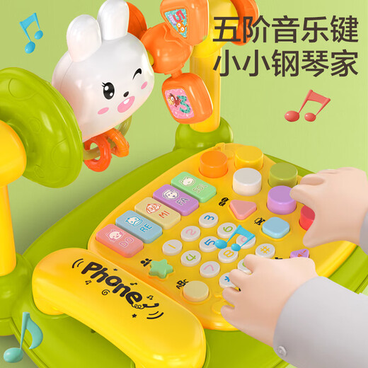 Wild Knight children's toy simulation telephone landline toddler baby piano music playing early education enlightenment birthday gift