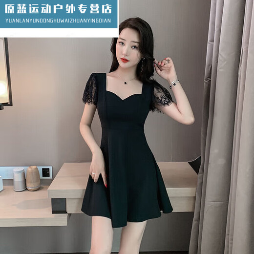 许棋杏糜岚夜场性感女装显瘦夜店性感连衣裙洗浴按摩短裙连衣裙技师工作 746黑色 M
