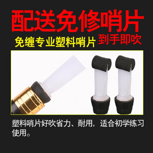 LNGA LANDGRE演奏级乌木管子降大大调初学者管子乐器催泪管 黄铜箍调管子1支+8 高锡大G管子1支+8