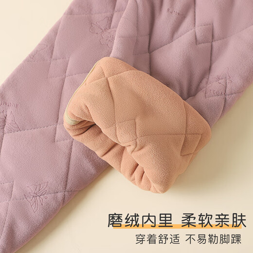 Catman Children's Warm Pants Boys' School Uniforms Artifact for Primary and Secondary School Students Thickened Cotton Pants Leggings Autumn Pants Light Gray 170