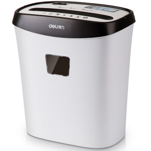 Deli Paper Shredder Nivel 4 Oficina confidencial y hogar Documento de papel de gran capacidad Redder 9928 6 Piezas 5 minutos Nivel 4 Confidencial Capacidad de 15L