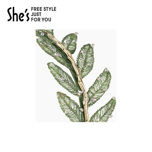 She s Qianzi Rousseau holiday original hair hoop light luxury high-end pressed hair headband hairpin hair accessories birthday gift for girlfriend green D0