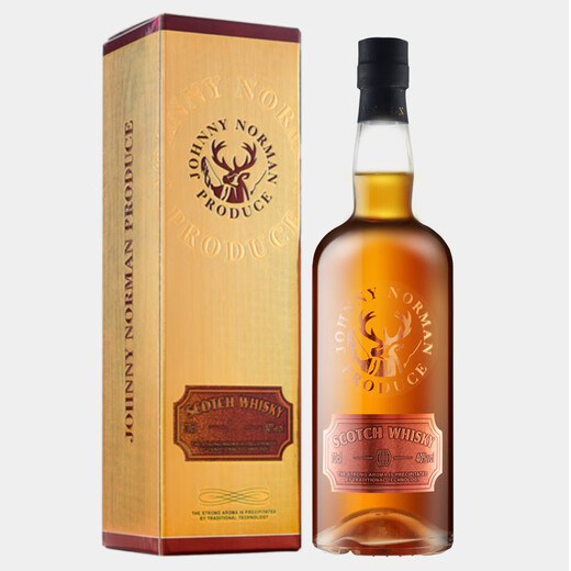 JOHNNY NORMAN英国进口原酒苏格兰威士忌酒斯佩塞可乐桶外国洋酒40度700ml礼盒 英国进口【2支驯鹿装】