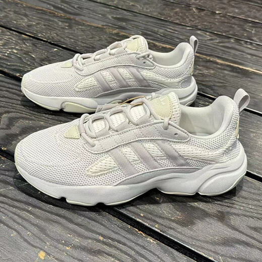 阿迪达斯 （adidas）三叶草男鞋女鞋夏季运动鞋网面透气跑步鞋复古老爹鞋休闲鞋JQ3927 JS3026/浅灰色 39