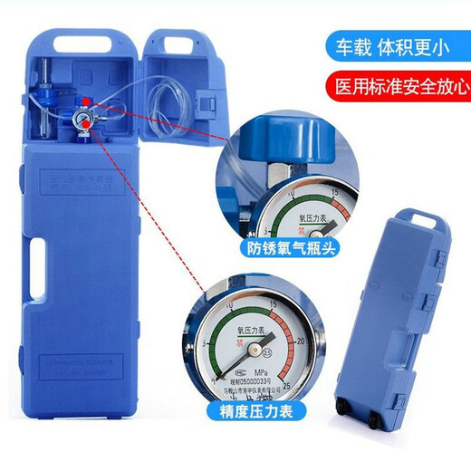 Medical oxygen cylinders for home portable oxygen supply for outpatient outdoor travel small oxygen tank re-injection and recycling 2 liters + full set configuration (without oxygen)