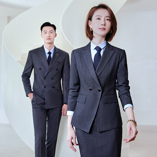 Lido yichen High-End-Anzug professioneller Anzug Firma Arbeitspeakel Temperament Angestellte Arbeitskleidung Business formeller Anzug 695 graue Frauenanzug S s s