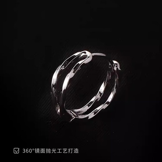 QMXD earrings for men, single, trendy, pierced ears, double Mobius earrings, men's niche, trendy men's earrings, light luxury, high-end earrings, single