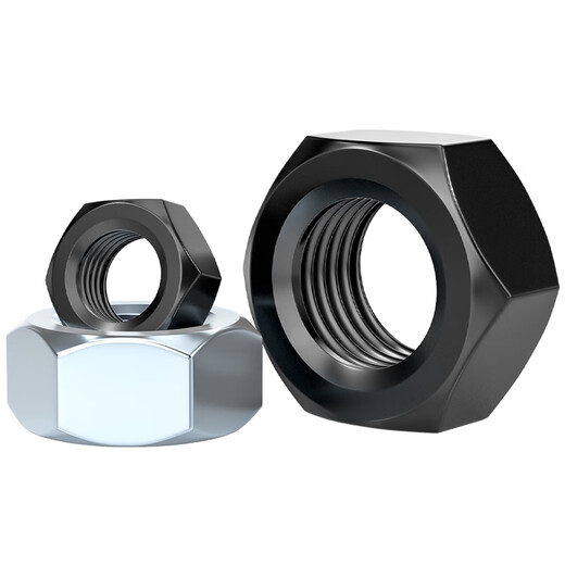 Tianzhuo Hardware National Standard Grade 4.8/Grade 8.8/Grade 12.9 Black Hexagonal Nut Iron Nut Plated Galvanized Nickel Screw Cap M2-M30 Black M6 (50 pieces) Grade 8.8