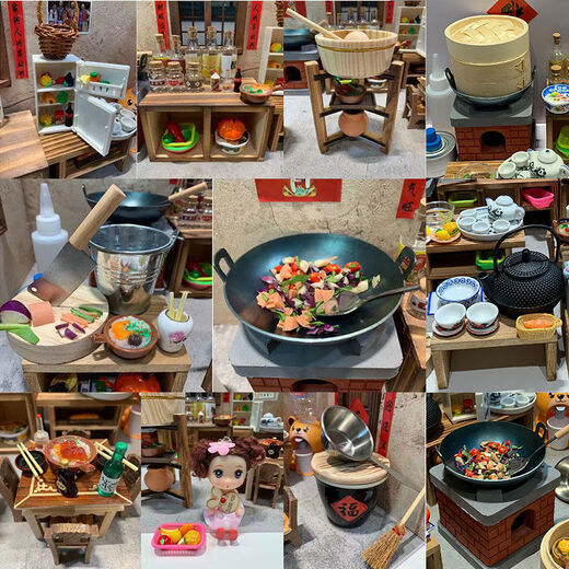 Jihuang mini cocina juego completo de regalos de cumpleaños de cocina y cocina de cocina reales