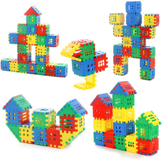 Ai Fuer Children's plastic digital squares are assembled building blocks for boys 3-6 years old, assembled girls toys for 4 years old, 230 pieces of house building block storage box + instruction manual