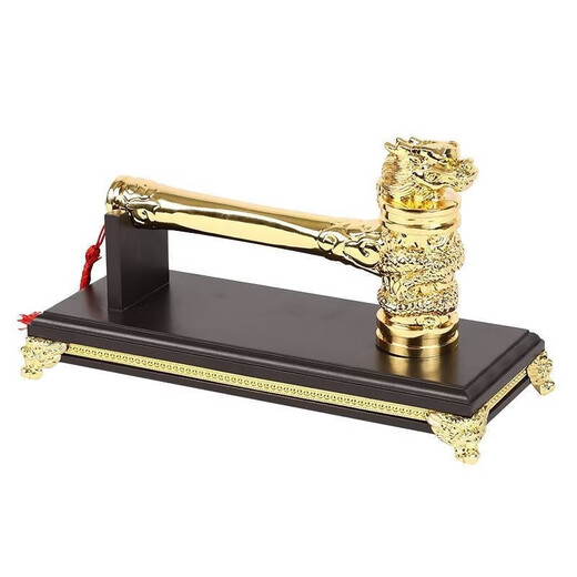 Bipule commencement hammer commencement ceremony golden hammer decoration company quality hammer metal solid faucet hammer custom hammer golden faucet hammer + base free engraving