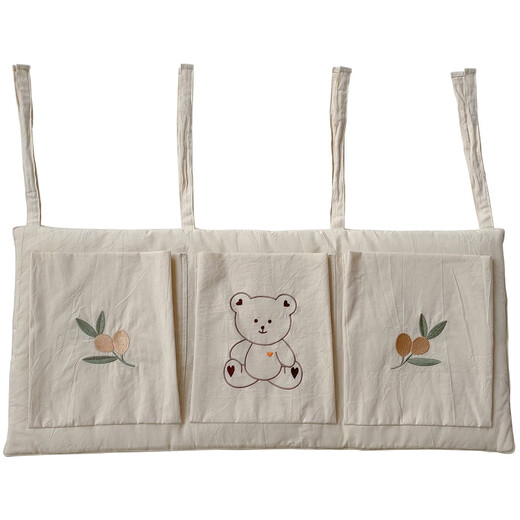 
Renjuyi ins Feng baby cot storage bag hanging bag diapers diapers storage baby toy storage storage bag bear bedside bag