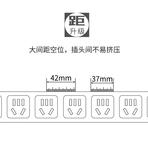 DTVS 大唐卫士PDU机柜插座 按需定制 DS12611 12位10A新国标孔3米2.5平方