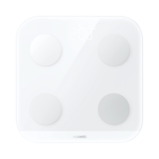 华为（HUAWEI） 智能体脂秤3pro2蓝牙WIFI双连接电子秤脂肪监测人体健康减肥健身精准体重秤 华为体脂称3蓝牙版丨【凝霜白】