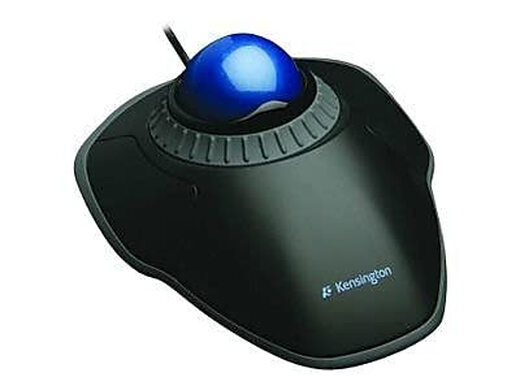 Kensington Souris Trackball Ergonomique Filaire USB Anneau de Défilement à Deux Boutons Noir Bleu