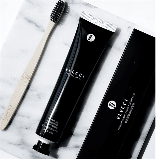 ELECCI【牙黄牙黑-清新口气】伊皙黎益生菌牙膏装改善口腔持久清新 清新口气*1+去黄亮白*1 100g*2支