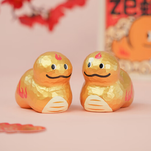 大美术馆毕业季惊喜十二生肖摆件手办本命年限定生日礼物女孩玩具-小金蛇