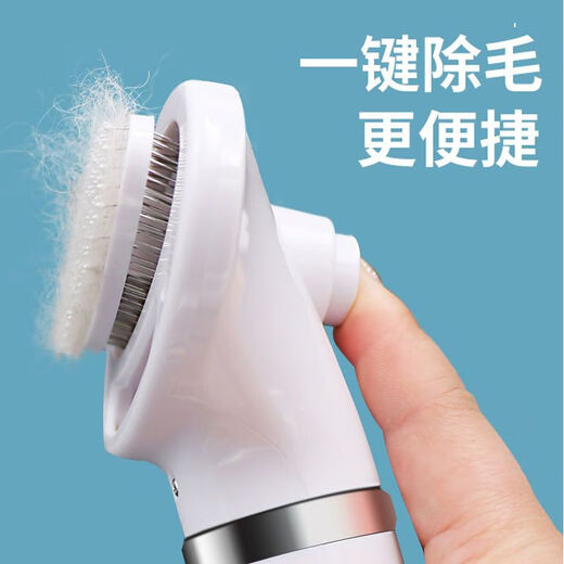 Little Sweat Pet Hair Blowing Artifact Hair Blowing Comb Dog Hair Blowing Machine Integrated Hair Dryer Teddy Hair Blowing Comb Beauty Special [One-click Hair Removal] Luxury Silver