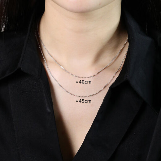 Old silversmith silver necklace without pendant s925 silver necklace women's plain chain simple naked chain simple ladies versatile fashion silver clavicle chain