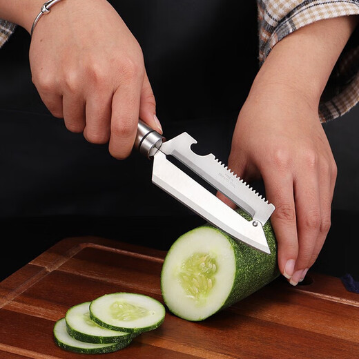 奥美优 不锈钢削皮刀 创意多功能瓜果刨削皮器鱼鳞刀 AMY1122