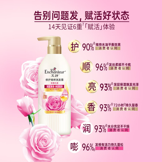 Enchanteur Champú hidratante y reparación de permanentes secos Campo dañado Champú Romantic Floral 500G