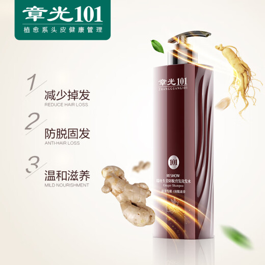 Zhangguang 101 Ruisi Ginger Shampoo Hair Restoration Anti-hair Fall Strengthening Improves Thin and Soft Hair Top and Sparse Hairline Ginger Shampoo 360g