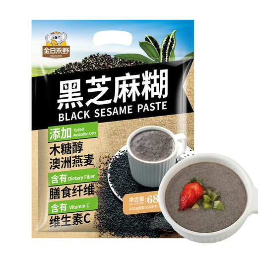Jinriheye Black Sesame Paste 680G Bénéresses de bois nutrition Brew Brew Ready-to-Eat Grain Remplacement Powder Powder