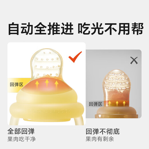 Royal Pet Bite Fruit and Vegetable Bag Baby Fruit Eater Food Complementary Baby Bite and Play Teething Tool Full Silicone Teether S Style + Anti-chain/4 Months + 1 Pack