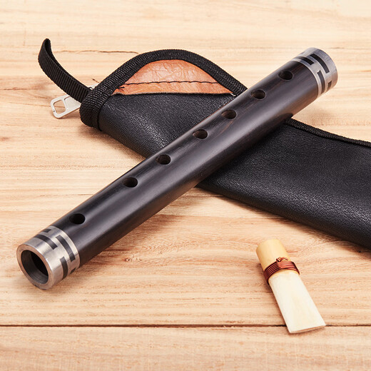 京韵乌木管子乐器演奏催泪管初学者吹奏乐器管子 G A E C 降B D调 降B调【塑料哨1个＋芦苇哨】＋8