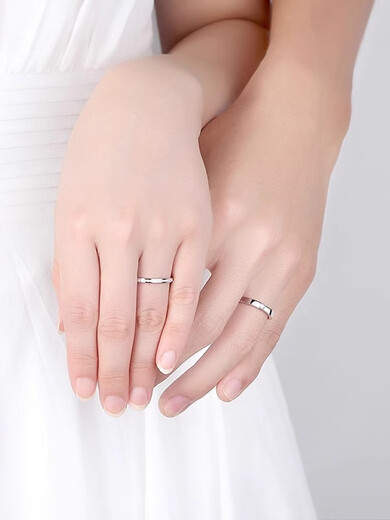 Junkiss Promise Series Platinum Ring Couple Ring Proposal Engagement Ring Diamond Ring Ring Anniversary Gift Platinum Men's Ring - Living Mouth