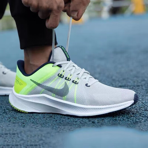 Nike (Nike) Men's Shoes Quest 4 Running Shoes Line Flying Line Highway Mesh Breathable Low Top Shoes Zapatos informales DA1105-003 Explorer 4 Generación 40.5