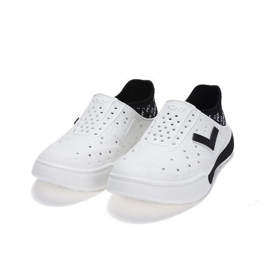 PONY Children's Medium-Greater Children's Cave Shoes in Summer Breathable and Resilience Beach Slippers Honeycomb Large 242K1SA03BK Font Print Black 38 Suitable for about 241~248mm