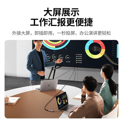 Зеленая сеть типа C Dock Dock USB-C Converter Thunderbolt 4 Dock Dock Dock Thunderbolt 3 дифтайдер HDMI-кабельный кабельный кабельный кабельный концентратор Universal MacBook ноутбук iPad планшет 10-в-1 [HDMI+VGA+сетевая карта+Audio] 15601