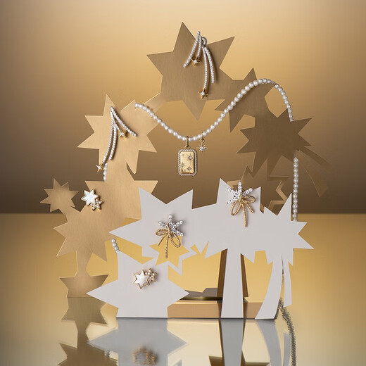 HEFANG He Fang Jewelry Wishing Star Short Necklace Clavicle Chain Light Luxurious and High-end Birthday Gift for Girlfriend Gold