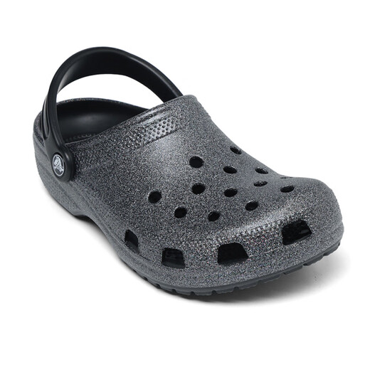 Crocs Crocs Zapatos clásicos de agujeros para niños brillantes para niños y niñas nuevas zapatillas brillantes de los pies 206993_001 Negro y gris 36 -37 Longitud interior alrededor de 225 mm