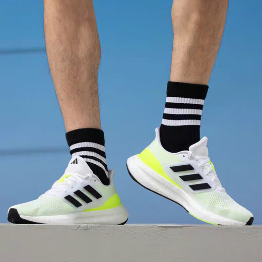 阿迪达斯 （adidas）pureboost男女低帮百搭防滑耐磨休闲运动鞋IF4839官方旗舰正品 IF2379_白绿 40