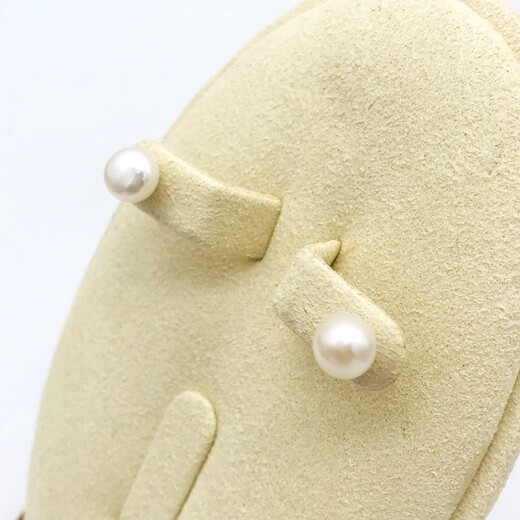 Drops of water turn into pearls Gift Nanzhu Family Elegant Nuclear Freshwater Pearl Earrings Simple No-Procrastination Pearl Gift Set 6.0-6.5mm White Pearls