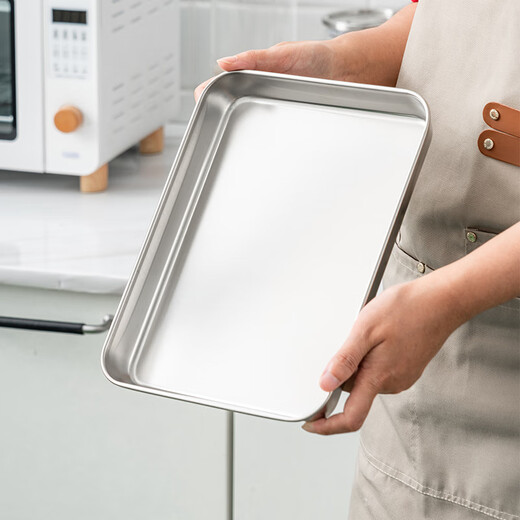 Onlycook 304 stainless steel steamed cold skin rice roll steaming tray household tea tray grilled fish plate cold skin gong small size